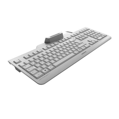 CHERRY SECURE BOARD 1.0 Corded Smartcard Keyboard, Light Grey, USB (QWERTY - UK)