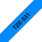 Brother TZE-531 DirectLabel black on blue Laminat 12mm x 8m for Brother P-Touch TZ 3.5-18mm/6-12mm/6-18mm/6-24mm/6-36mm