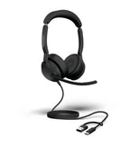 Jabra Evolve2 50 Headset Wired Head-band Office/Call center USB Type-C / USB Type-A Bluetooth Black