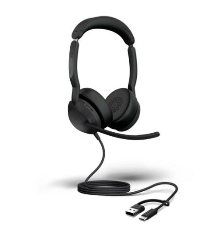 Jabra Evolve2 50 Headset Wired Head-band Office/Call center USB Type-C / USB Type-A Bluetooth Black