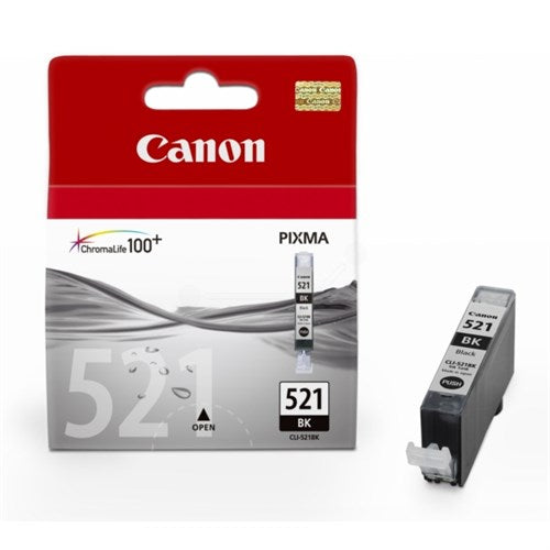 Canon 2933B008/CLI-521BK Ink cartridge foto black Blister Acustic Magnetic, 1.25K pages 9ml for Canon Pixma IP 3600/MP 980