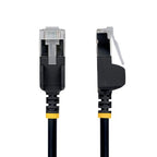 StarTech.com 3m Black Ultra Slim Cat6A Ethernet Cable, Snagless, FTP, Pure Bare Copper Wire, 34AWG Slim RJ45 Network Patch Cord, Individually Tested