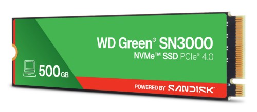 Western Digital Green WD ™ SN3000 NVMe™ SSD POWERED BY SANDISK 500 GB