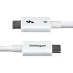 StarTech.com 1.5ft (50cm) Thunderbolt 5 Cable, 80Gbps/Up to 120Gbps, 240W PD, 8K 60Hz, Certified Thunderbolt Cable, Compatible w/Thunderbolt 4/USB4/USB-C - White