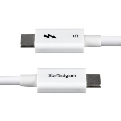 StarTech.com 2.6ft (80cm) Thunderbolt 5 Cable, 80Gbps/Up to 120Gbps, 240W PD, 8K 60Hz, Certified Thunderbolt Cable, Compatible w/Thunderbolt 4/USB4/USB-C - White