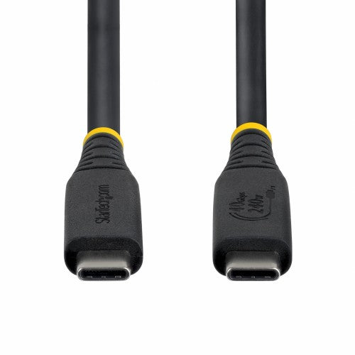 StarTech.com 50cm (1.6ft) USB4 Cable, 40Gbps, USB-IF Certified USB-C Cable, 240W PD, 8K 60Hz/4K 240Hz DP2.1 DP40, TPE Jacket, Thunderbolt 4 Compatible - Black USB-C Cord