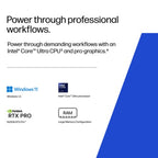 HP ZBook X G2i 16 inch Mobile Workstation PC Wolf Pro Security Edition - Data Science Copilot+ PC Intel Core Ultra 9 386H 40.6 cm (16") WUXGA 32 GB DDR5-SDRAM 1 TB SSD NVIDIA RTX PRO 2000 Blackwell Wi-Fi 7 (802.11be) Windows 11 Pro AI Workstation, AI PC S
