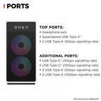 HP OMEN 35L GT16-0036na Intel Core Ultra 7 265K 32 GB DDR5-SDRAM 2 TB HDD+SSD NVIDIA GeForce RTX 5070 Windows 11 Home Tower PC AI PC Black