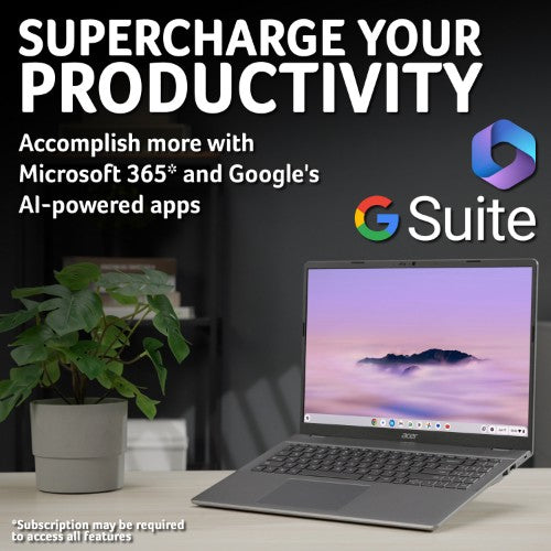 Acer Chromebook Plus 516 CB516-1H Traditional Laptop - Intel Core i5-1334U, 8GB, 256GB SSD, Integrated Graphics, 16" WUXGA, Chrome OS, Iron