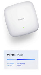 D-Link AX1800 Wi-Fi 6 Dual-Band PoE Access Point