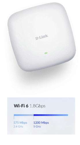 D-Link AX1800 Wi-Fi 6 Dual-Band PoE Access Point