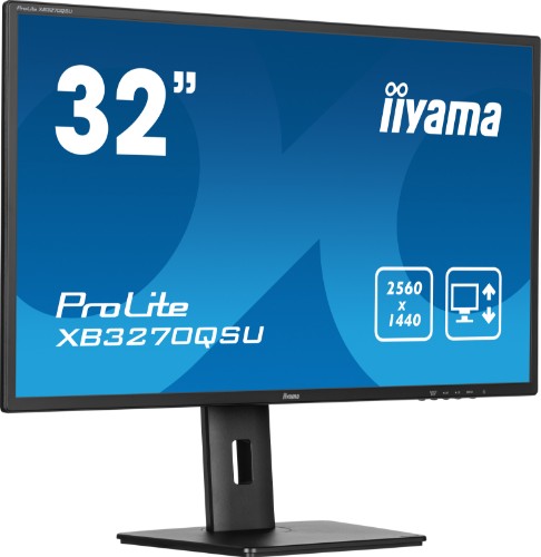 iiyama ProLite A height adjustable 32” IPS Panel Technology monitor featuring QHD resolution
