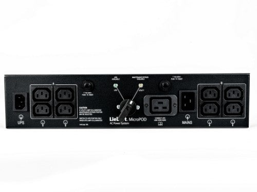 Vertiv 2U MicroPod External maintenance Bypass power distribution unit (PDU) 19 AC outlet(s) Black