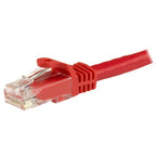 StarTech.com 1m CAT6 Ethernet Cable - Red CAT 6 Gigabit Ethernet Wire -250MHz 100W PoE RJ45 UTP Network/Patch Cord Snagless w/Strain Relief Individually Tested