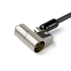 StarTech.com 6.6ft (2m) 3-in-1 Universal Laptop Cable Lock - Keyed Laptop/Desktop Security Cable Lock Compatible w/ K-Slot, Nano & Wedge Slot Computer - Anti-Theft Steel Cable Lock with Keys - TAA