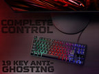 Acer Nitro Gaming Keyboard, NKW120, TKL 80%, Mechanical Key Switch, 3-Zone RGB, USB Standard, Black