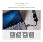 StarTech.com USB 3.0 to HDMI Adapter, USB to HDMI Monitor Converter for Windows, 1080P (no support for macOS/ChromeOS/Linux) - TAA