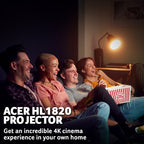 Acer Vero HL1820 - 4K Ultra HD (3840 x 2160), 5500 RGB Laser Lumens, 2000 ANSI Lumens, Projector