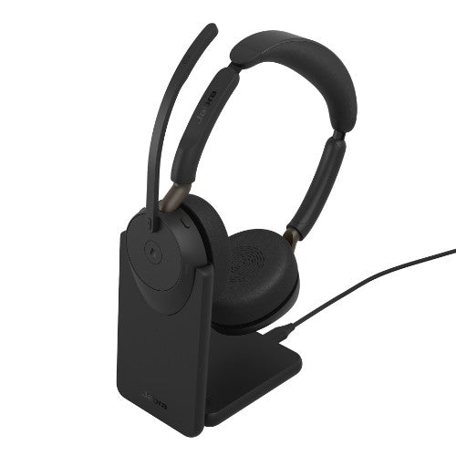 Jabra Evolve3 65 MS - USB-C with Dongle - Stereo (Charging Stand)