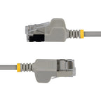 StarTech.com 15cm Gray Ultra Slim Cat6A Ethernet Cable, Snagless, FTP, Pure Bare Copper Wire, 34AWG Slim RJ45 Network Patch Cord, Individually Tested