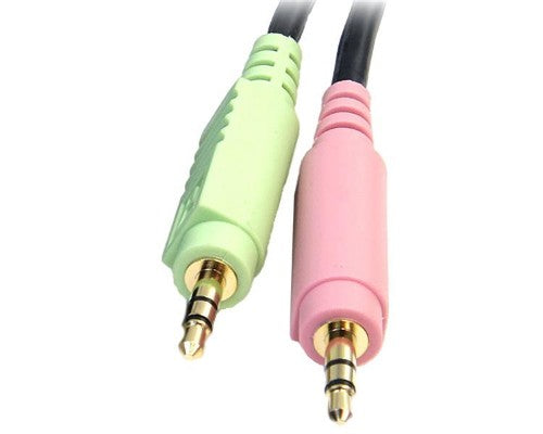 StarTech.com 6ft 4-in-1 USB DisplayPort KVM Switch Cable w/ Audio & Microphone