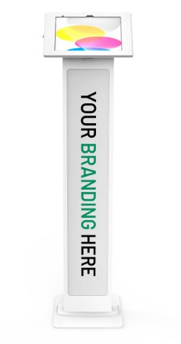 Compulocks iPad 10th-11th (A16) Gen, Apex Enclosure Brandable Floor Stand - White