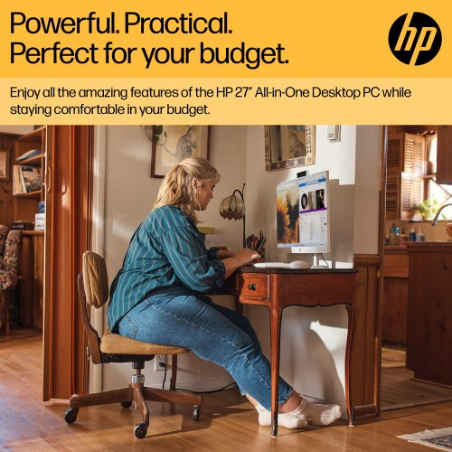 HP 27-cr0038na AMD Ryzen™ 5 7520U 68.6 cm (27") 1920 x 1080 pixels All-in-One PC 16 GB LPDDR5-SDRAM 1 TB SSD Windows 11 Home Wi-Fi 6 (802.11ax) Black