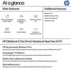 HP EliteBook 6 G1q Next Gen AI PC Copilot+ PC Snapdragon X1-26-100 Laptop 35.6 cm (14") WUXGA 16 GB LPDDR5x-SDRAM 512 GB SSD Wi-Fi 7 (802.11be) Windows 11 Pro Silver