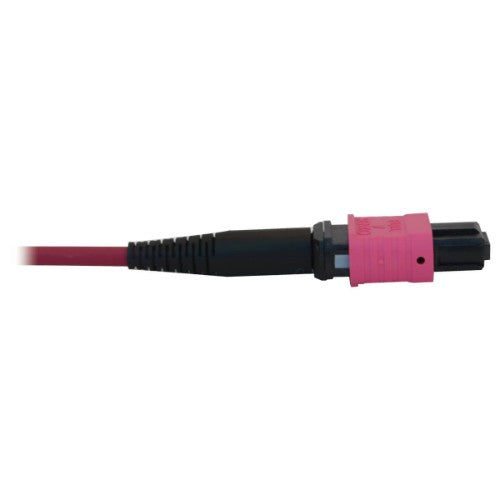 Tripp Lite N858B-15M-3X8MG 40/100/400G Multimode 50/125 OM4 Fiber Optic Cable (3x8F MTP/MPO-PC F/F), LSZH, Magenta, 15 m (49.2 ft.)