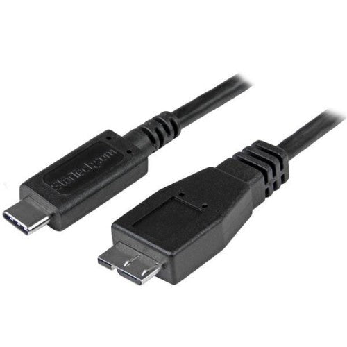 StarTech.com 1.6ft (50cm) USB-C to Micro USB-B Cable, USB 10Gbps, Data Cord, 3A, USB C to Micro-B Data Transfer Cable