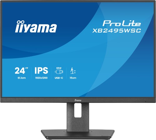 iiyama ProLite XB2495WSC-B1 computer monitor 61.2 cm (24.1") 1920 x 1200 pixels WUXGA LED Black