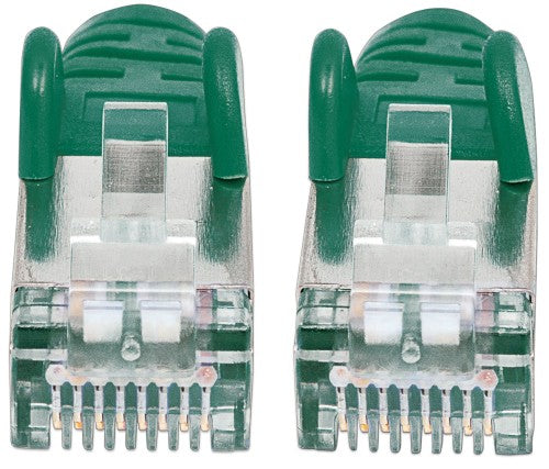 Intellinet Network Patch Cable, Cat6, 20m, Green, Copper, S/FTP, LSOH / LSZH, PVC, RJ45, Gold Plated Contacts, Snagless, Booted, Lifetime Warranty