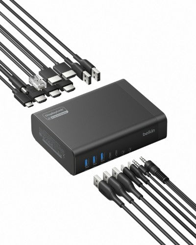 Belkin Connect Universal 16-in-1 Triple Display Docking Dock Black