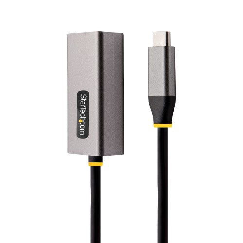 StarTech.com USB-C to Ethernet Adapter, USB 3.0 to Gigabit Ethernet Network Adapter, 10/100/1000 Mbps, USB-C to RJ45 Ethernet Adapter (GbE), 12in Attached Cable, Driverless Install