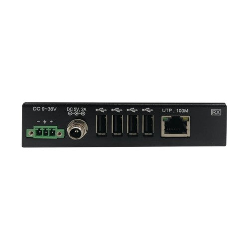 Tripp Lite B203-104-IND-ER 4-Port Industrial USB over Cat6 Extender, ESD Protection, PoC - USB 2.0, Mountable, 330 ft., TAA