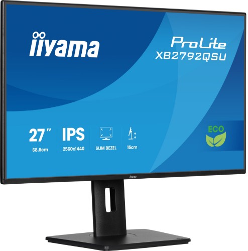 iiyama ProLite XB2792QSU-B1 computer monitor 68.6 cm (27") 2560 x 1440 pixels Quad HD Black