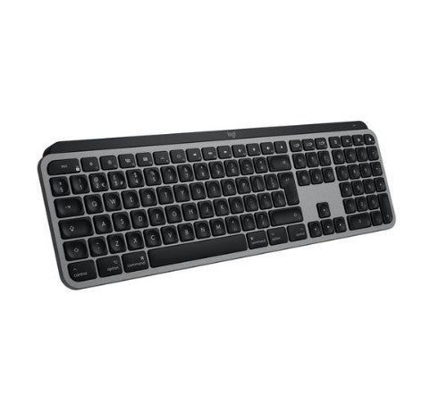 Logitech MX Keys S for Mac keyboard Office RF Wireless + Bluetooth QWERTY UK English Aluminium, Black