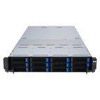 ASUS RS521A-E12-RS12U Socket SP5 Rack (2U) Black, Silver