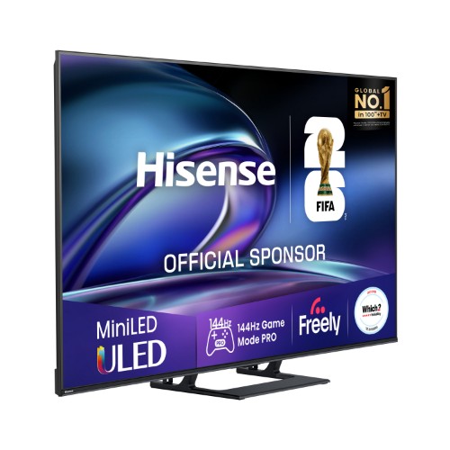 Hisense 55" E8QTUK MiniLED 144Hz Smart AI TV with Freely