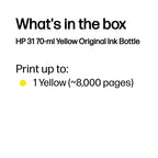 HP 1VU28AE/31 Ink cartridge yellow, 8K pages 70ml for HP Smart Tank Plus 555/Wireless 455/7005