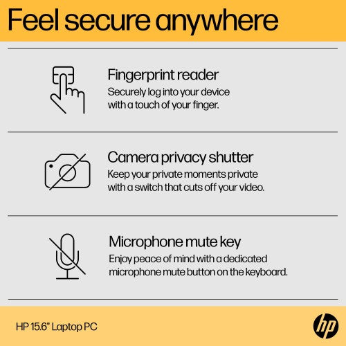HP 15-fc0007sa AMD Ryzen™ 7 7730U Laptop 39.6 cm (15.6") Full HD 16 GB DDR4-SDRAM 512 GB SSD Wi-Fi 6 (802.11ax) Windows 11 Home Black