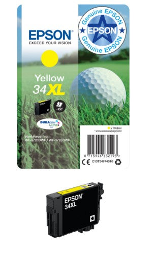 Epson C13T34744010/34XL Ink cartridge yellow high-capacity, 950 pages 10.8ml for Epson WF-3720