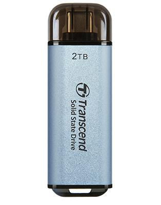 Transcend ESD300 Thunderbolt technology 2 TB USB Type-A to USB Type-C USB 3.2 Gen 2x2 Blue