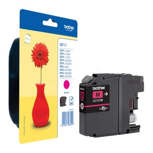 Brother LC-121MBP Ink cartridge magenta Blister, 300 pages for Brother DCP-J 132/MFC-J 285