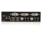 StarTech.com 2 Port DVI USB KVM Switch with Audio and USB 2.0 Hub - TAA