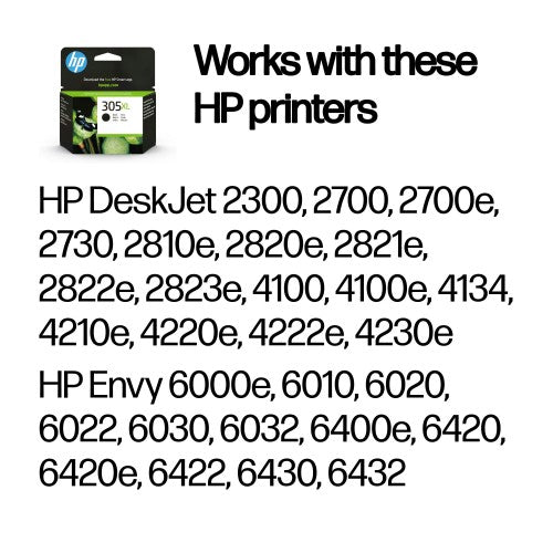 HP 3YM62AE/305XL Printhead cartridge black high-capacity, 240 pages for HP DeskJet 2710/e/Envy 6020/Envy 6020 e