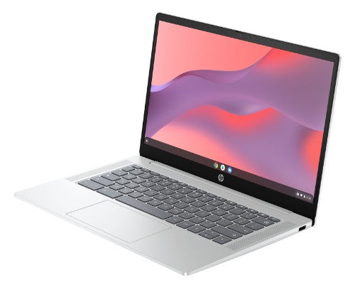 HP Chromebook 14a-nf0007nax Intel® N N100 35.6 cm (14") HD 4 GB LPDDR5-SDRAM Wi-Fi 6E (802.11ax) ChromeOS Silver