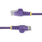 StarTech.com 3m Purple Slim CAT6 Ethernet Cable, Snagless, 100W PoE, UTP, LSZH, 28AWG Pure Bare Copper Wire, Slim RJ45 Network Patch Cord w/Strain Reliefs, Individually Tested
