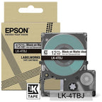 Epson C53S672065/LK-4TBJ DirectLabel-etikettes black on Transparent 12mm x 8m for Epson LabelWorks LW-C 410/610