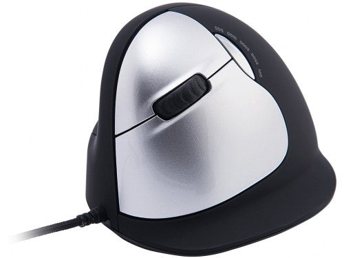 R-Go Tools Ergonomic mouse R-Go HE Break with break software, large (hand size &ge; 185 mm), left-handed, Wired, black